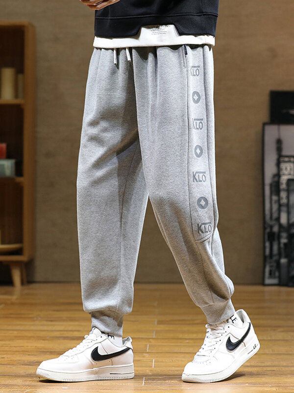 Spring Autumn Harem Baggy Sweatpants Men Sportswear Black Jogger Pants Male Zip Pockets Track Trousers Plus Size 6XL 7XL 8XL