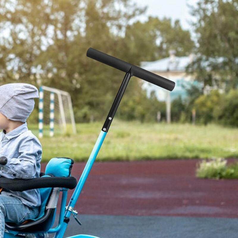 Barra con maniglia a spinta a forma di T pratici accessori per triciclo per bambini accessorio per bici per bambini durevole per viaggi all'aperto a casa