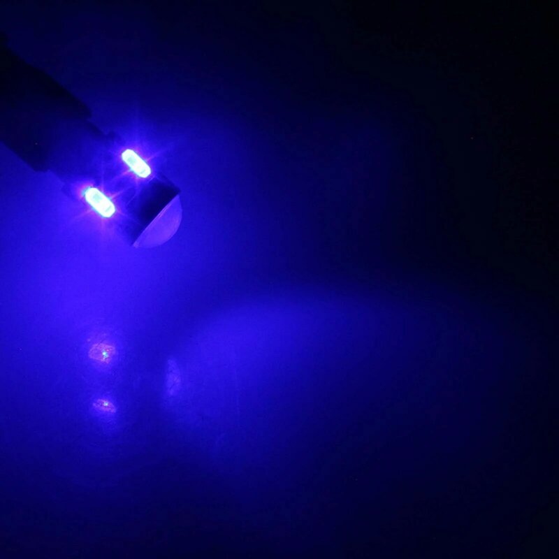 Luz de paisaje Malibu, lente de lámpara de cuña azul RV T10 W5W, 6 emisores 5630 SMD LED 585 655 656 A055, 1 unidad