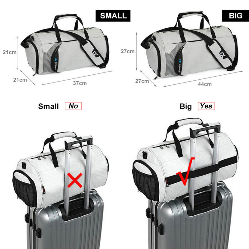 IX – sac à main de sport en plein air pour hommes et femmes, grande capacité de 40l, étanche, sec et humide, pour voyage