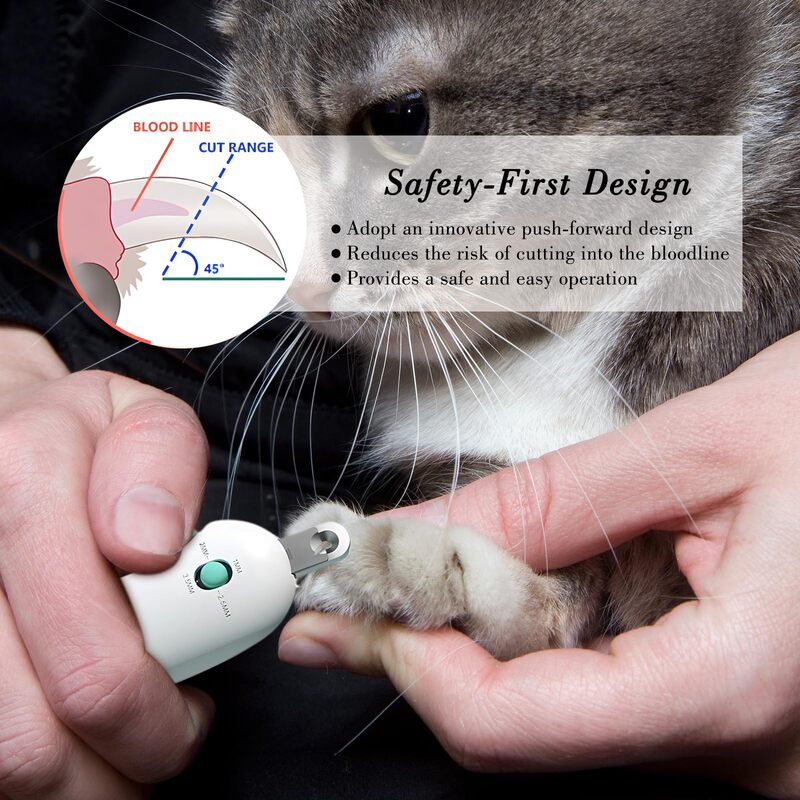 Cortaúñas profesional para mascotas con agujero ajustable, cortador de uñas para gatos y perros, recortador de garras para mascotas, herramienta de cuidado para cachorros y gatitos