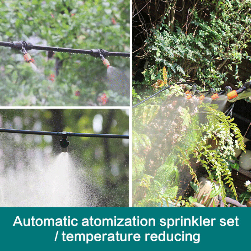 Set di strumenti per l'irrigazione fai-da-te con 10 ugelli a nebbia per l'irrigazione delle colture