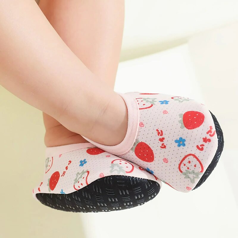 Calcetines antideslizantes para niña pequeña, zapatos de Ballet de dibujos animados, de 0 a 18 meses, Walker pour nouveaux nés