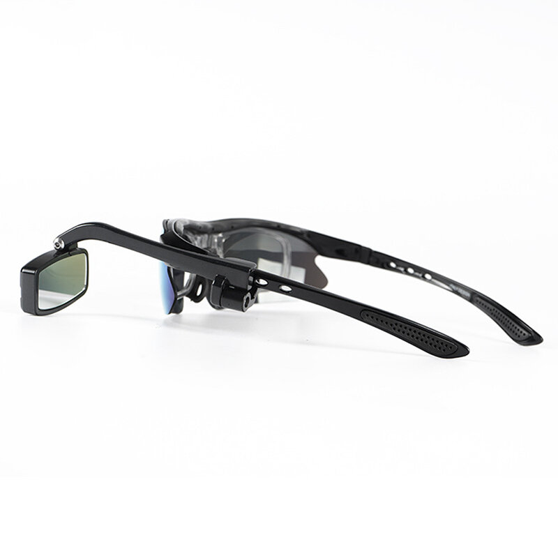Espelho retrovisor de bicicleta para ciclismo, Óculos de bicicleta, 360 Ajuste Retrovisor, Montagem do óculos Capacete
