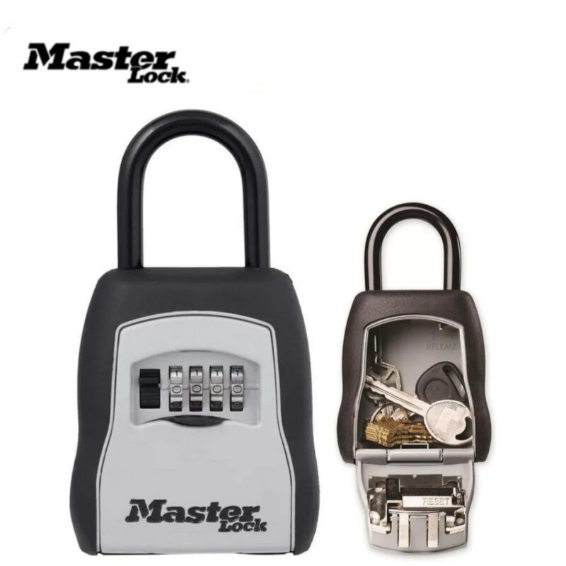 Chave Cofre Caixa de armazenamento com senha Lock, Master Lock, Material da liga, 5400D, Casa ao ar livre, 5-8 Capacidade Chave