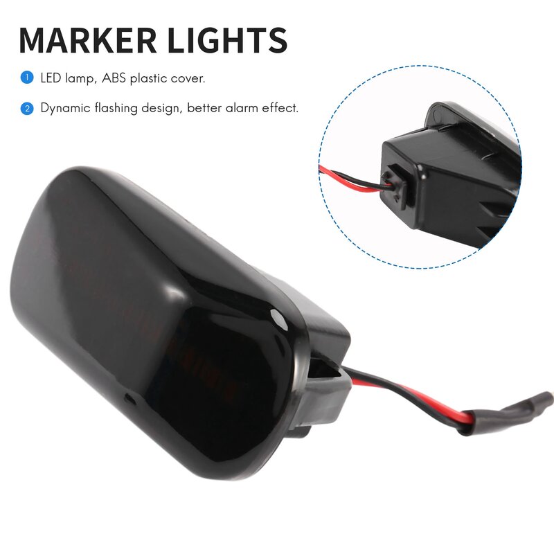 Car LED Dynamic Side Marker Signal Lamp Light Turn Lamp per Accord -V Fit Jazz Odyssey Black