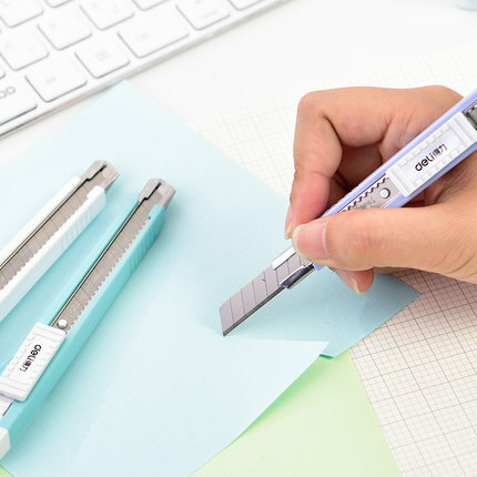 Deli 2031 utilitário faca pequeno cortador de papel ferramentas de corte material de escritório papelaria