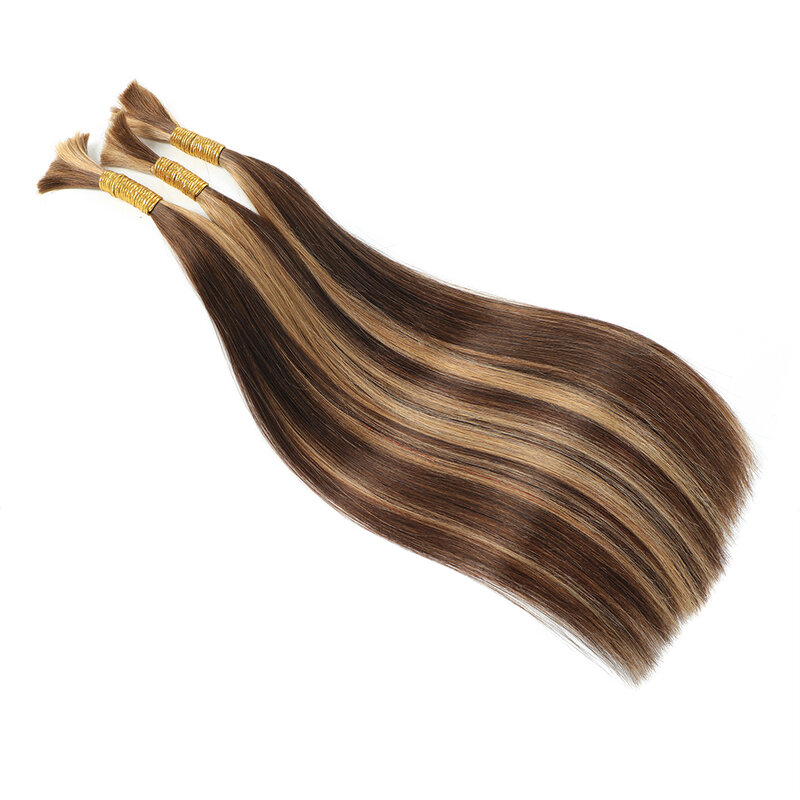 Linhua glattes Flechten menschliches Haar zum Häkeln von Boho-Zöpfen heben p4/27 mikro knoten loses böhmisches Geflecht doppelt gezogenes Haar hervor