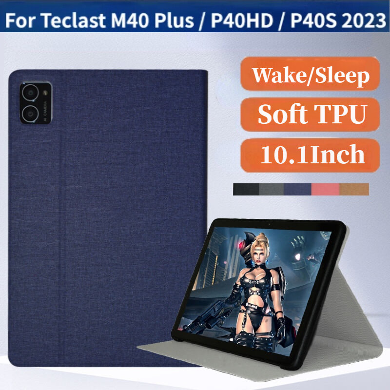 2023 neu für teclast p40hd p40s Tablet 10.1 "m40 plus Abdeckung pu Ledertasche mit Auto Wake Function Stand Flip Case