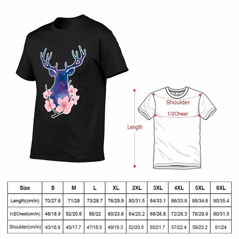 Camiseta de ciervo de flores para hombres, ropa de anime, ropa estética de sudor, camisetas de secado rápido