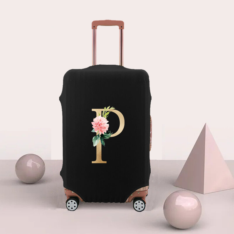 Ouro Carta Mala de Viagem Set, capa protetora mais grossa, tampa removível bagagem, acessórios adequados, 18-32 polegadas
