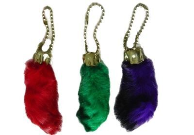 real rabbit feet holy keychain charms good luck for new life children gift key chain lucky rabbit foot keychain key ring