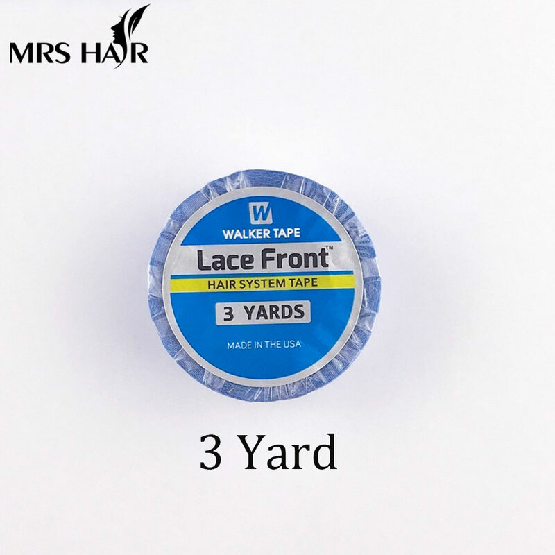 Cinta de soporte frontal de encaje azul, cinta adhesiva de doble cara para extensión de cabello, tupé, peluca de encaje, 0,8 cm