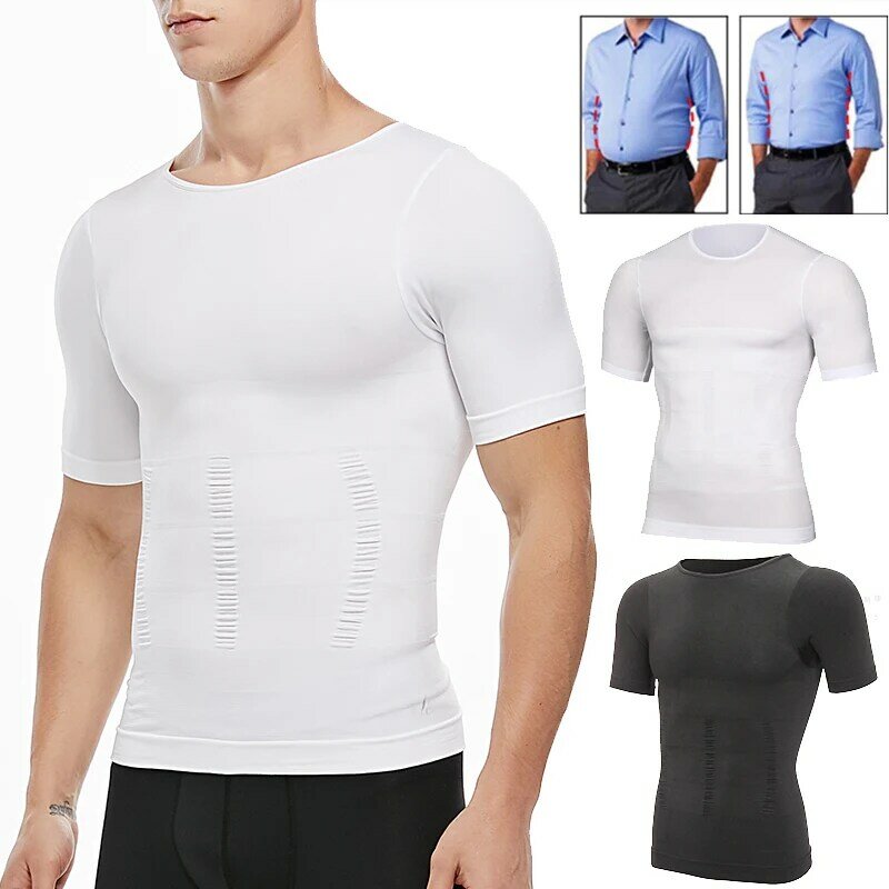 Colete modelador de corpo para homens, roupa íntima para modelar a cintura, colete corretivo para treino de postura
