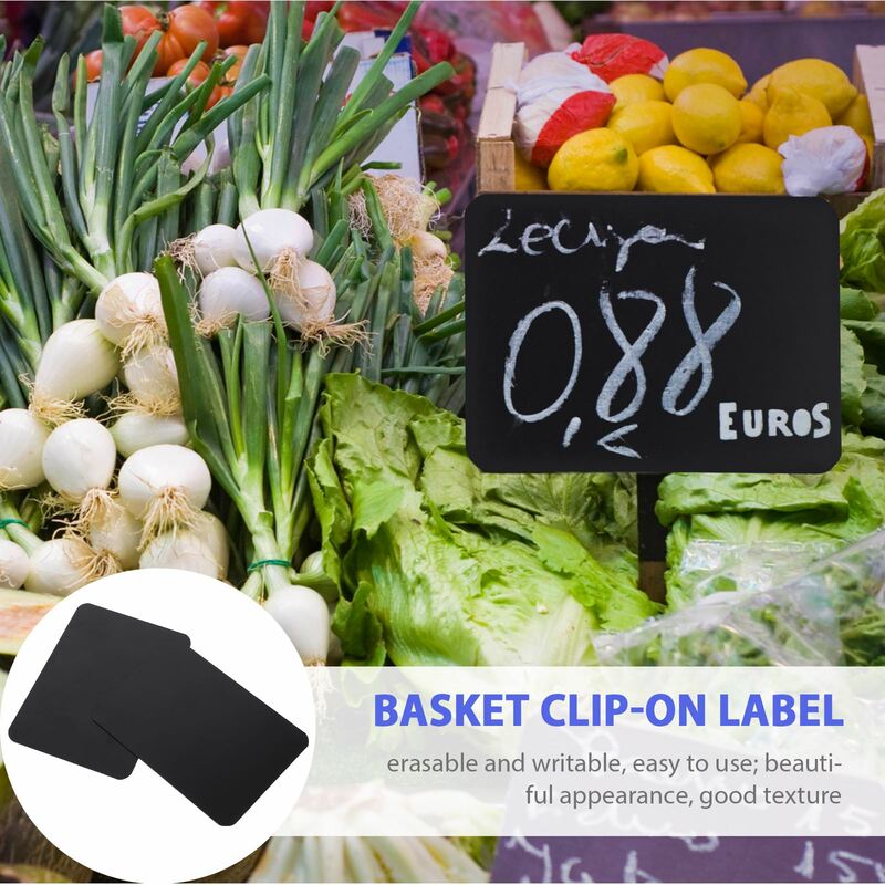 12 buah buah Label harga sayur tampilan harga barang dagangan pajangan pemegang berdiri klip Label harga untuk penjualan Supermarket