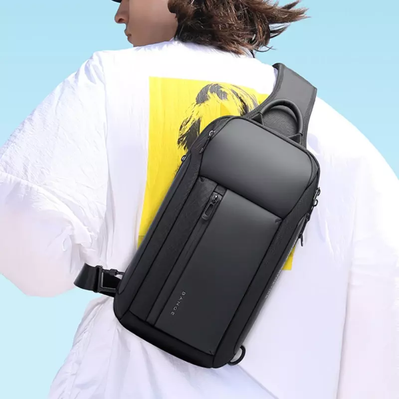 Chikage-Sac de poitrine de grande capacité pour hommes, sac à bandoulière unisexe, sac à bandoulière portable multifonctionnel, haute qualité, loisirs simples, initié
