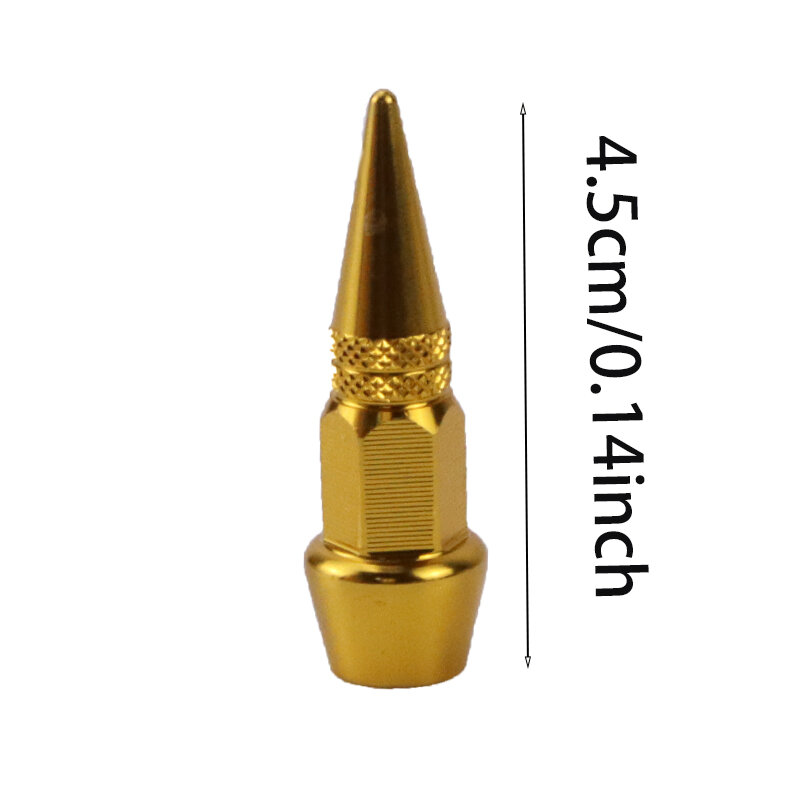 Car Tire Valve Stem tire Corrosion Refitting Pointed Bullet Head Screw Valve Caps pointed tip bicycle motorcycle Auto universal