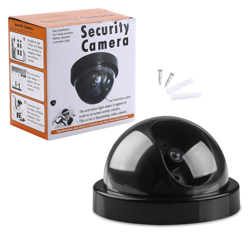 Поддельная беспроводная камера видеонаблюдения, Муляж купольной камеры наблюдения для дома и улицы, имитация ложного полусферического искривления, оптовая продажа