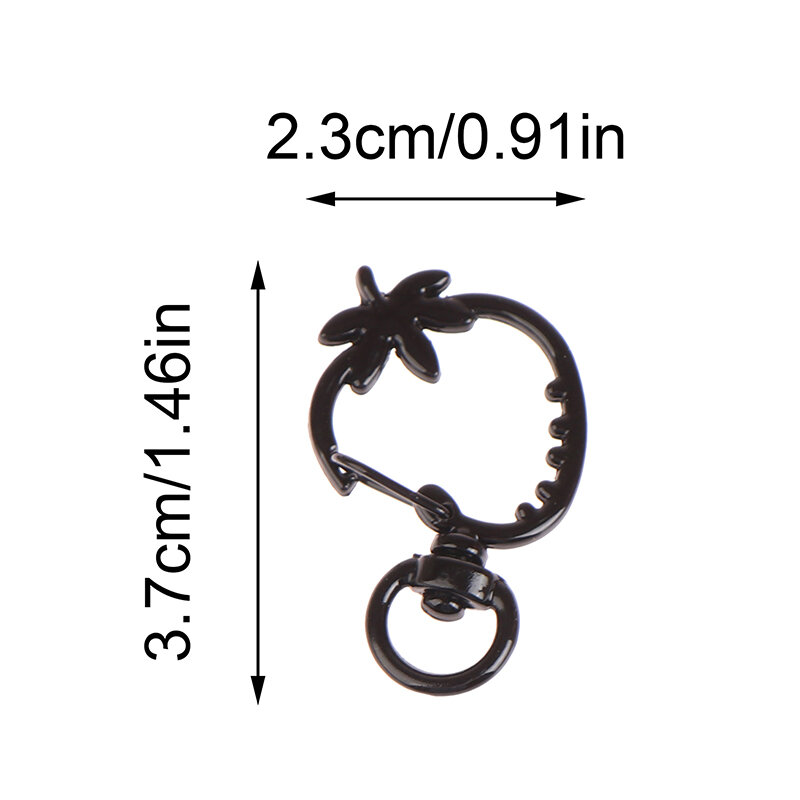 5 buah 23x37mm kait jepit Lobster stroberi gantungan kunci gesper jepret dapat dibuka untuk membuat perhiasan gantungan kunci Temuan
