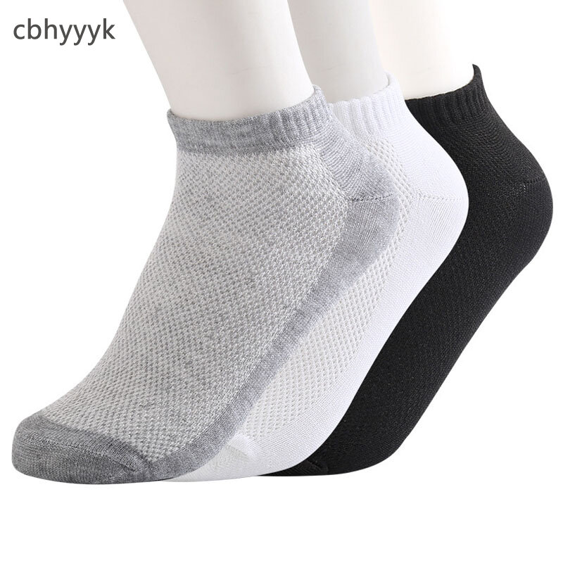 5 Paare/paket männer Mesh Socken Unsichtbaren Socken Männer Sommer Atmungs Dünne Männlichen Boot Socken Kurze Größe 38-44