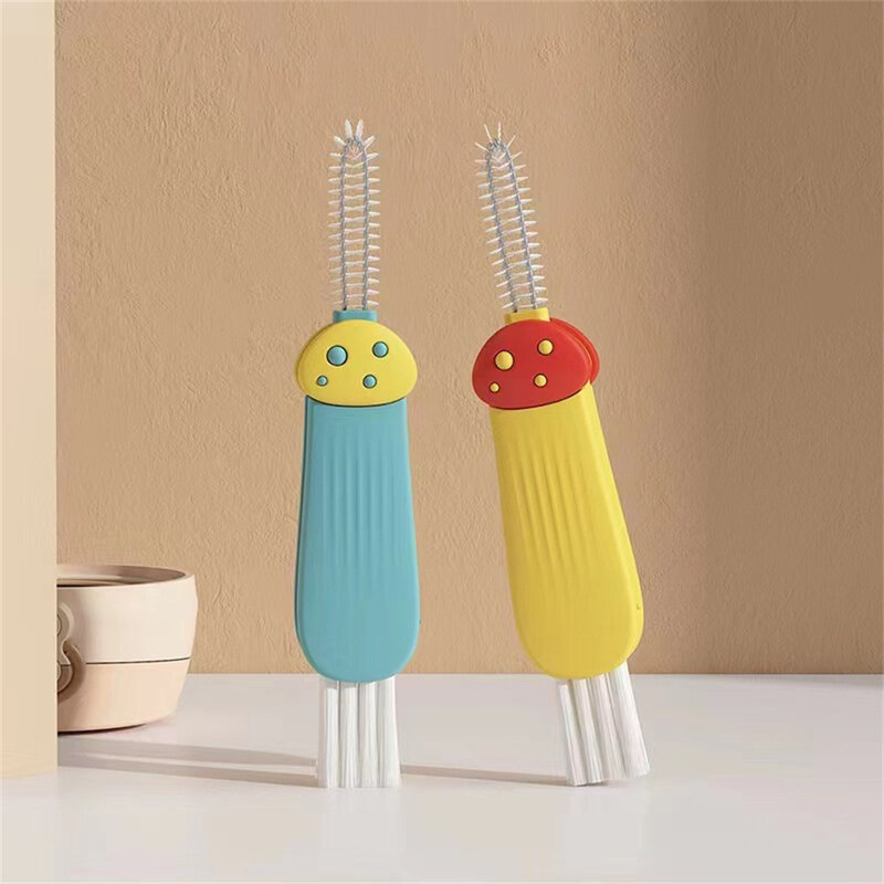 Cup Brush Wear-resistant Brush Polychromatic Water Bottle Clean Brush Cleaning Tool Baby Bottle Brush Fall-proof Multifunctional