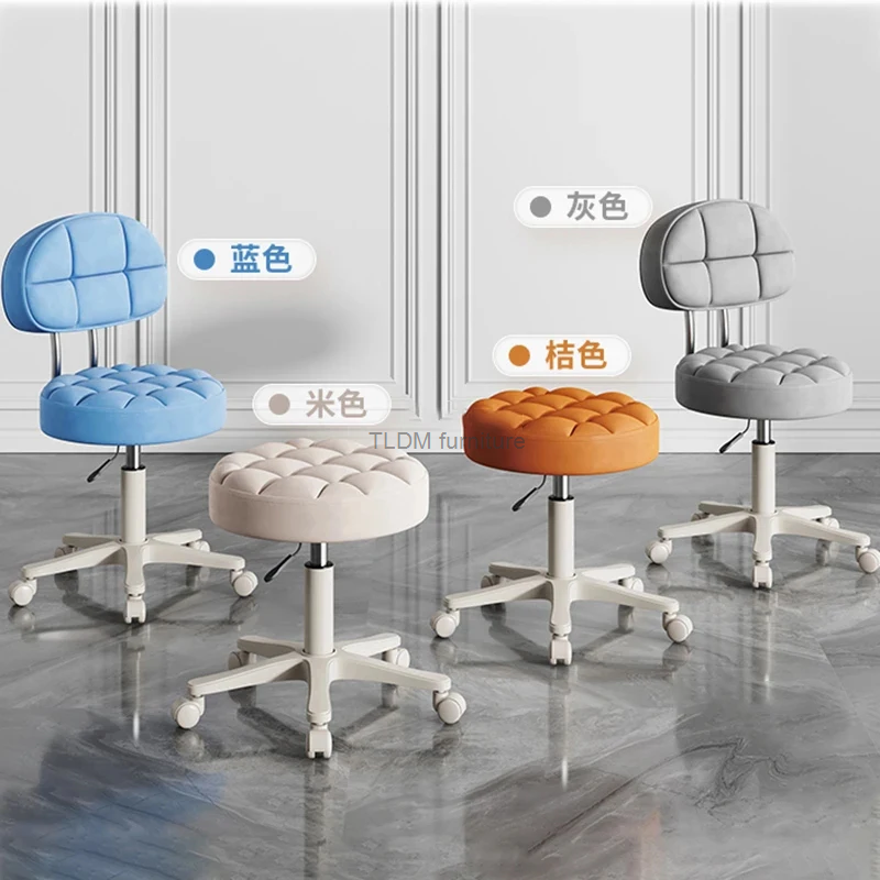 Стул для салона красоты, со специальным подъемником, вращающийся стул для парикмахерской, круглый стул, Скандинавская мебель для салона, домашний стул для макияжа Z