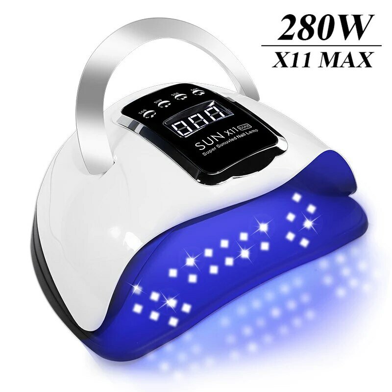 SUN X11 MAX Professionele Nagel Drooglamp voor Manicure 280W Nagels Gel Polish Droogmachine met Auto Sensor UV LED Nagellamp