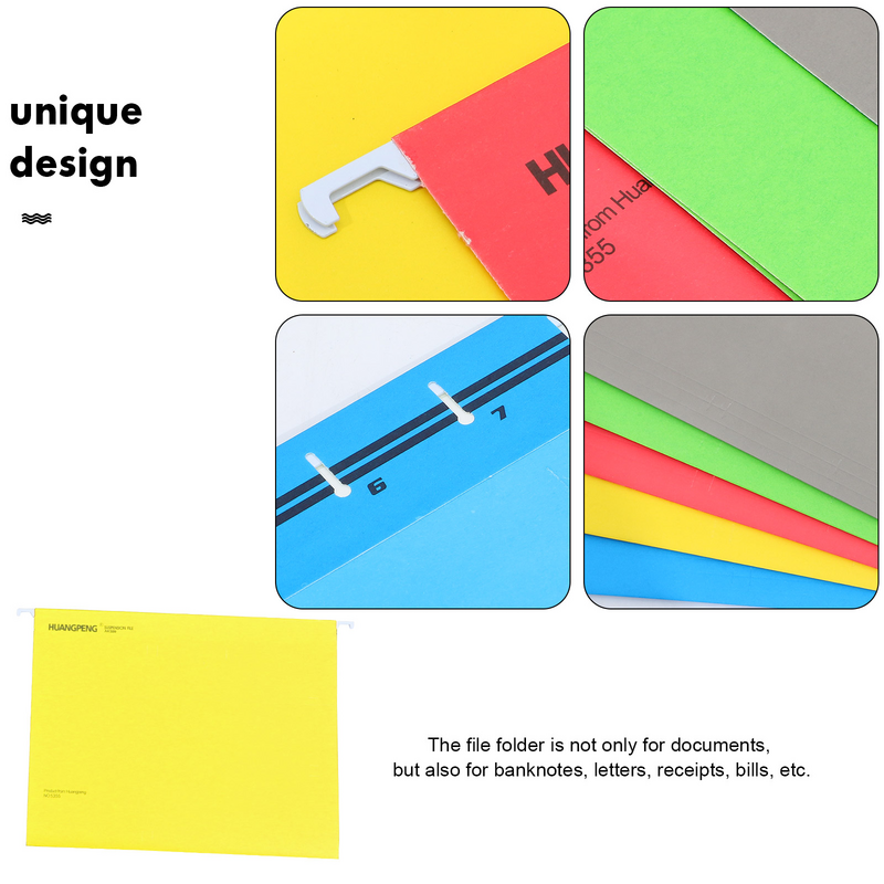 5 buah folder File menggantung klip kerja penerimaan bingkai gantung ukuran yang tepat kertas warna-warni pemegang tagihan Organizer kantor