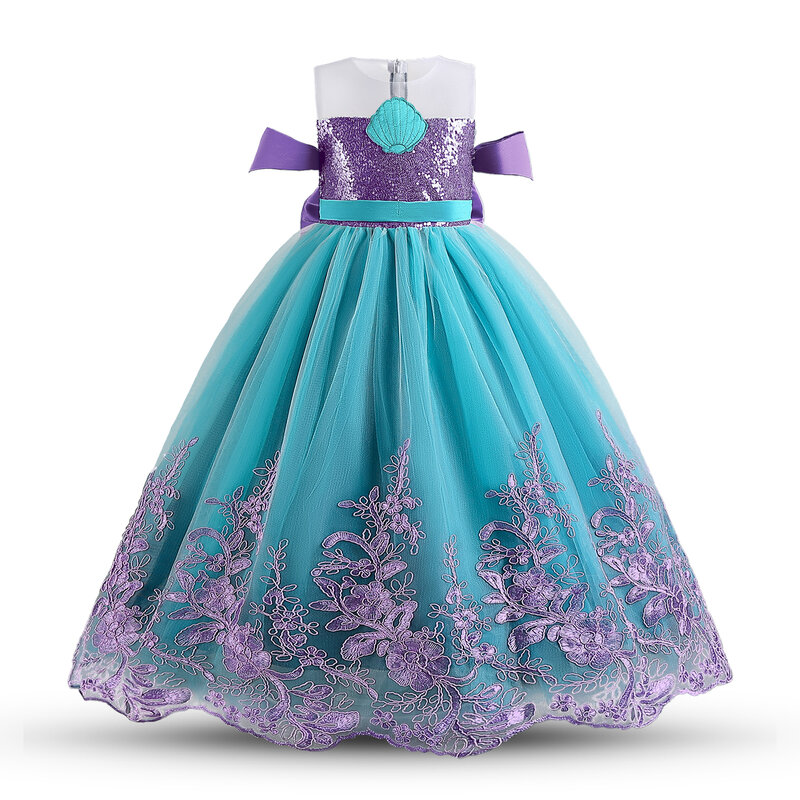 Children Princess Fancy Party Costume 2024 Summer Carnival Dress Up for Girl Halloween Carnival Birthday Cosplay Belle Vestidos