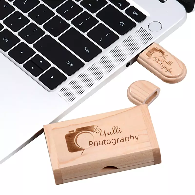 JASTER-memoria USB de madera de arce, pendrive con logotipo personalizado gratuito, 64GB, 32GB, 128GB, regalo creativo, 10 unidades por lote
