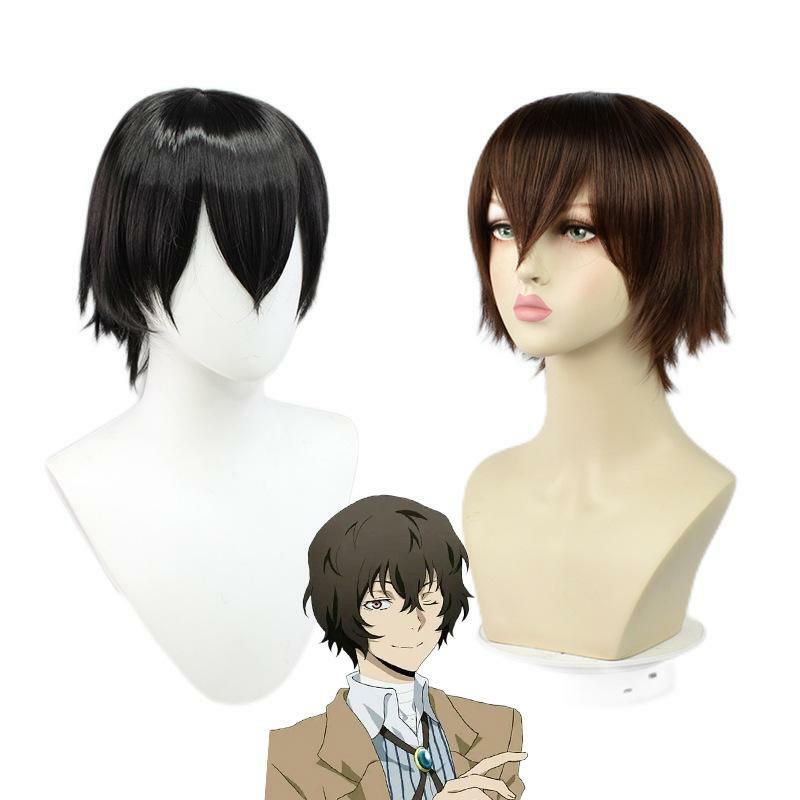 Anime Cosplay Costume Wigs Kawaii Japanese Style Periwig Brown Short Simulate Hair Adult Accessories Halloween Cos Props