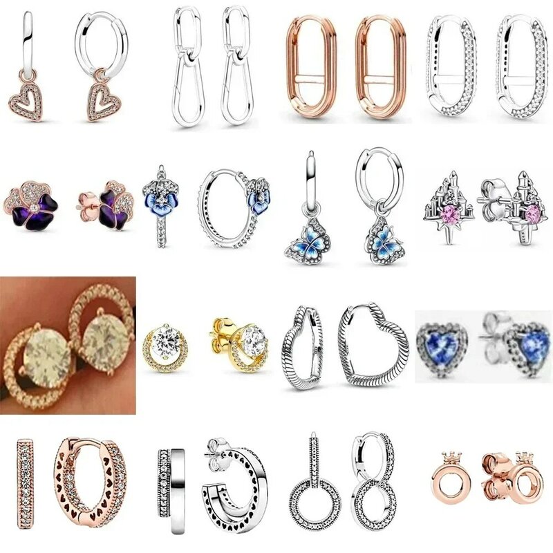 Baru 2022 100% 925 perak murni koleksi anting terbatas cocok DIY wanita gelang asli mode hadiah perhiasan