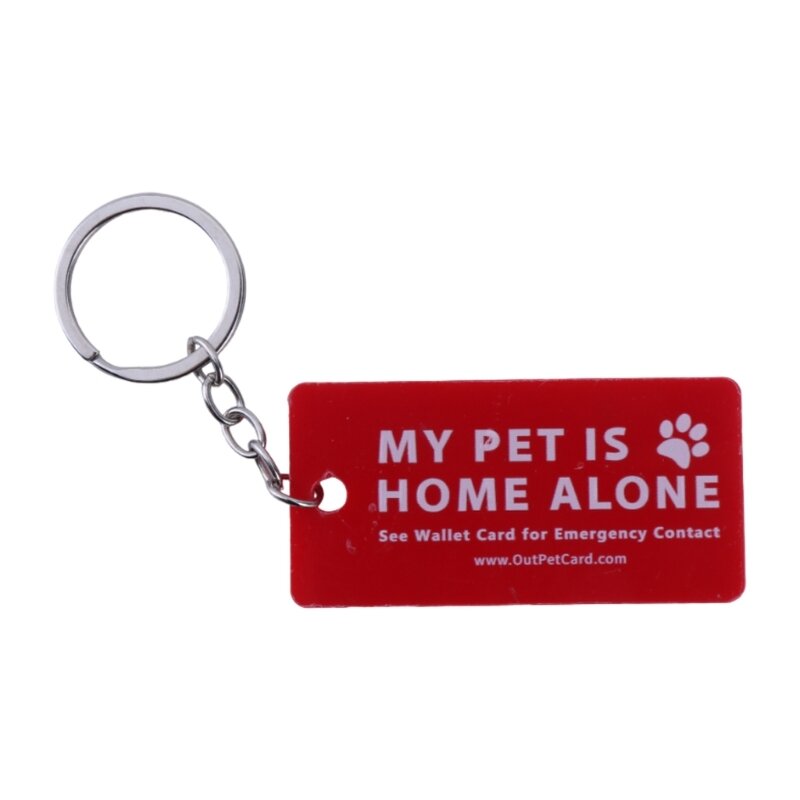 Etiquetas cartão carteira emergência para animais estimação graváveis ​​Y1UB Pet estão sozinhos casa Etiquetas