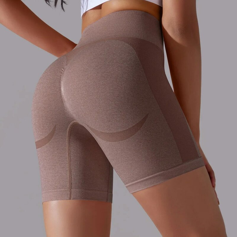 New Solid Seamless Sport Shorts for Women Running Gym Leggings Shorts Fitness Workout Tights Push Up Sports Yoga Short Pants