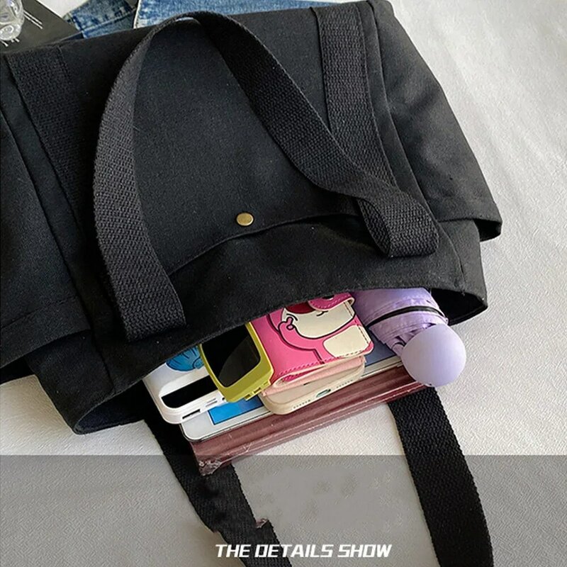 Bolso de hombro de lona para mujer, bolsa de almacenamiento de artículos individuales, Serie de flores púrpuras, viaje al aire libre, nuevo