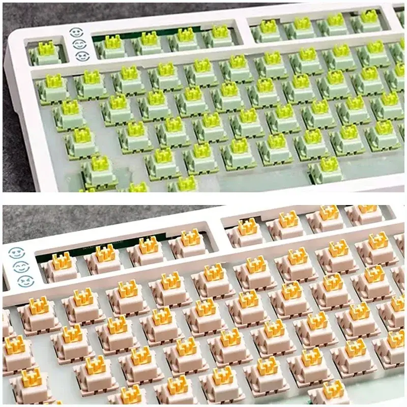 Outemu-silencioso pêssego V2 interruptor de teclado mecânico, lubrificante, silencioso limão V2 interruptores, tátil linear, 5Pin parágrafo eixo, Hot-swap DIY