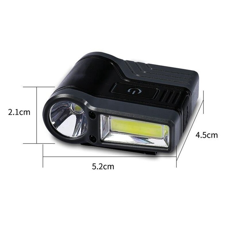 Lámpara de inducción Cob para pesca al aire libre, cabezal reflector con Clip para tapa, Sensor, color negro, 1 piezas