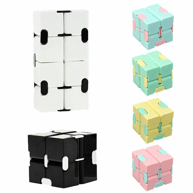 Cube de Puzzle pour adultes et enfants, jouet de décompression Durable exquis, Cube magique infini pour adultes et enfants, jouets Antistress et anxiété, jouet de bureau