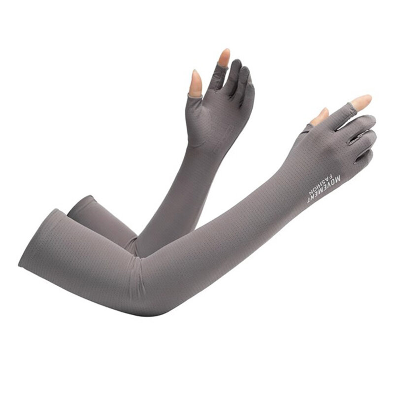 Перчатки женские сетчатые для вождения, быстросохнущие дышащие спортивные, с 2-мя пальцами, с защитой от УФ-лучей, для езды на велосипеде, летние