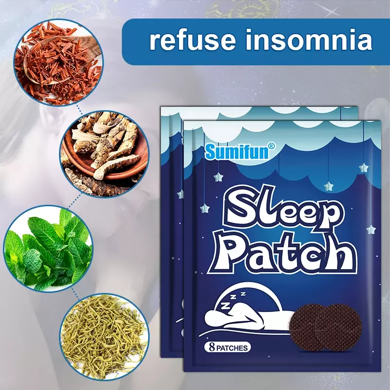 56pcs Insomnia Stickers Herbal Medical Help Sleeping Patch Neurasthenia Soothing Sleep Aid Plaster Improve Sleep Quality