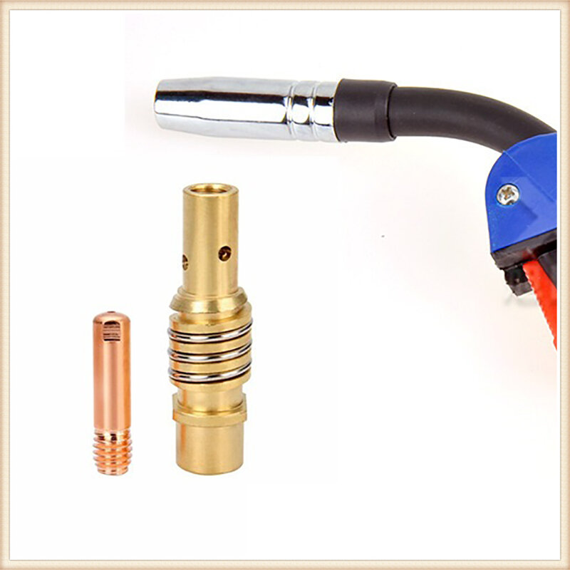 MIG Welding Torch 14pcs/set MIG Consumables 0.8/1.0mm Welding Tip Gas Nozzles Diffuser EU Style 15AK Torch Welding Tools