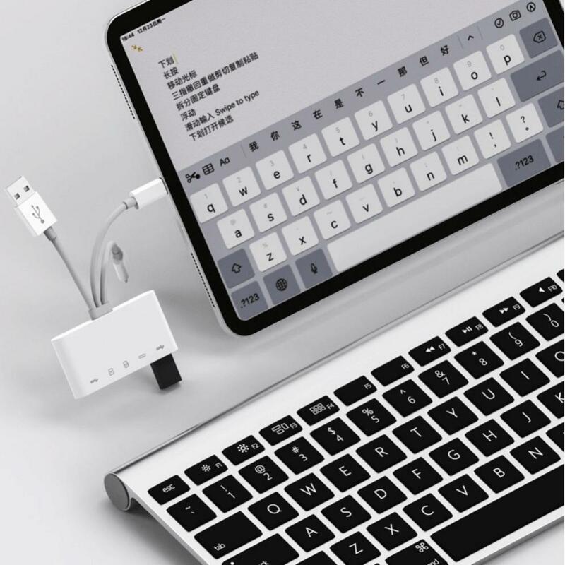 OTG USB 카메라 멀티 메모리 어댑터, 라이트닝 to 마이크로 SD TF 카드 리더 키트, 아이폰 아이패드 애플 맥북 노트북 샤오미