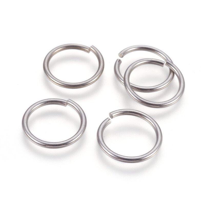 1 borsa 10mm 12mm 16mm anelli di salto aperti in acciaio inossidabile Bulk Loop Split O Rings per gioielli che fanno forniture connettori accessorio fai da te