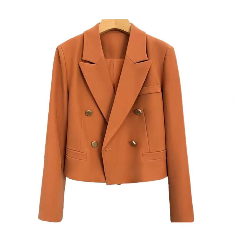 Damen anzug Mantel elegante Damen Zweireiher Business Mantel formelle Büro anzug Jacke einfarbig Turn-Down-Kragen leicht