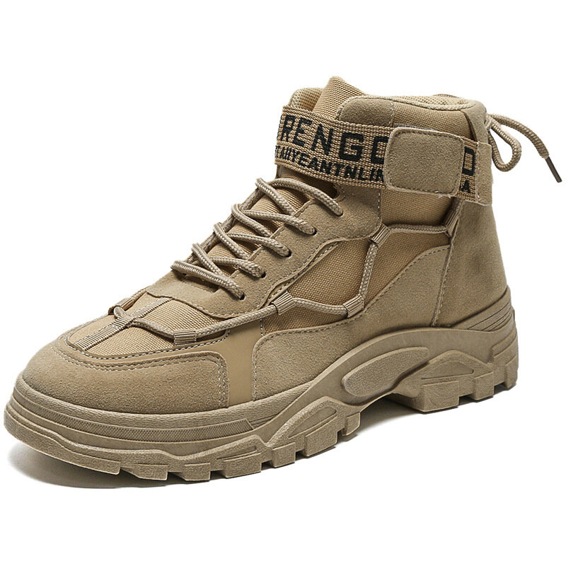 남성용 전술 군사 전투 부츠, 야외 하이킹 겨울 신발, 가벼운 미끄럼 방지 사막 발목 부츠, 2023