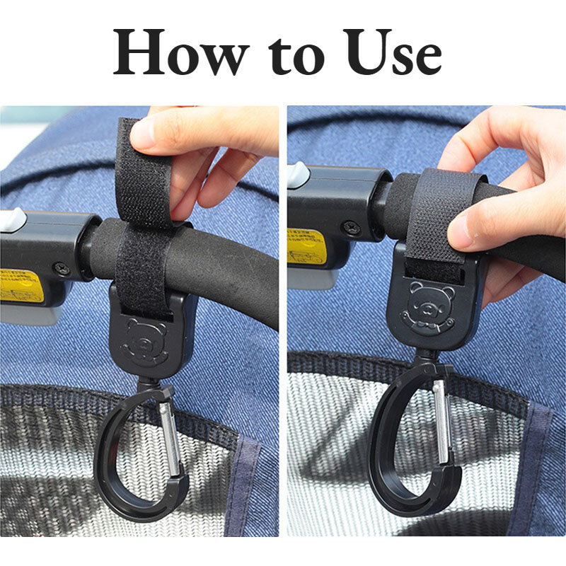 ZK40 1 пара крючков для детской коляски вращающиеся на 360 градусов крючки для хранения коляски Аксессуары для детской коляски