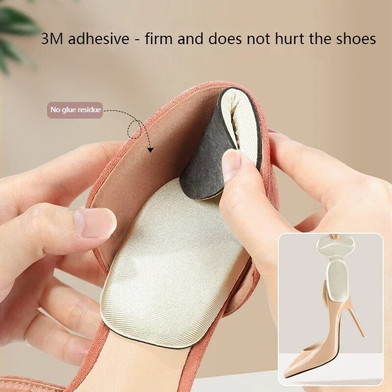 2-10 buah sepatu hak tinggi wanita sol dalam ukuran disesuaikan stiker punggung pelindung nyeri bantalan pelindung antiaus bantalan perawatan kaki