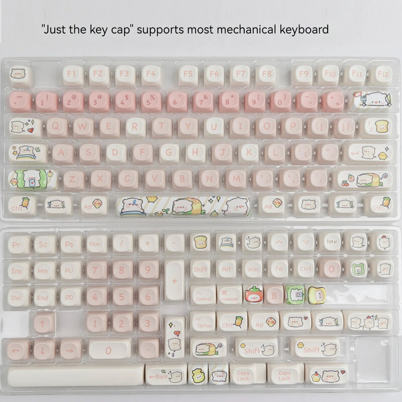 مجموعة أغطية مفاتيح أنمي جرافيتي لطيفة ، لوحة مفاتيح ميكانيكية ، ملف تعريف XDA ، أغطية مفاتيح PBT ، أنيمي ، Tester68 ، Rk61 ، 127 مفاتيح ، 132 مفاتيح