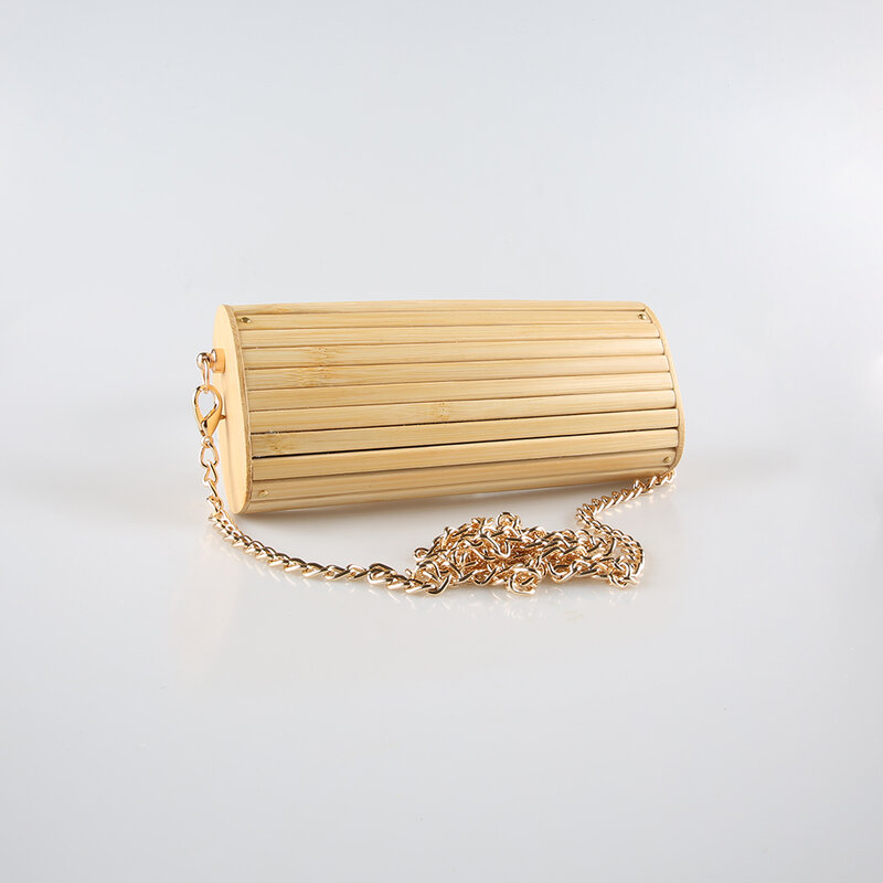 Nilerun tas Messenger selempang bahu Mini bambu alami rantai dompet kayu keras buatan tangan bentuk Penguin kreatif baru
