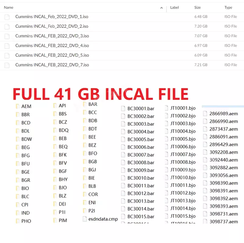CumSERVICES Insite 8.7 Pro + INCAL File 41 Go Moteur complet Inline7 Datalink Code de défaut Tests du moteur pour la mise à jour CMS R P1210 EC-M